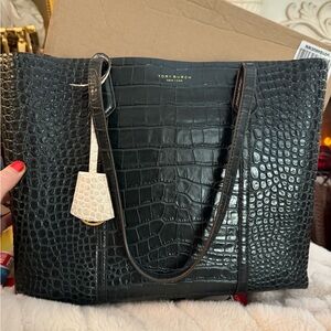 Tory Burch Croc Perry Green